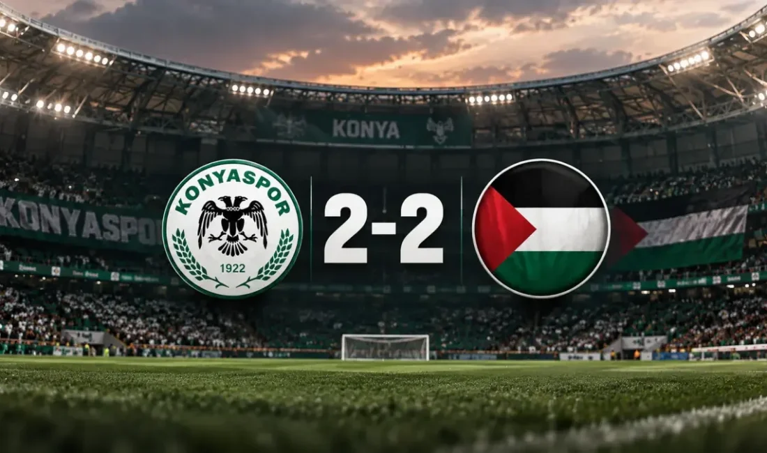 Konyaspor ve Filistin Milli Takımı, Konya'da düzenlenen dostluk maçında 2-2