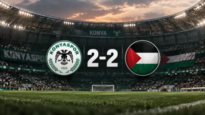 Konyaspor ve Filistin Milli Takımı, Konya'da düzenlenen dostluk maçında 2-2
