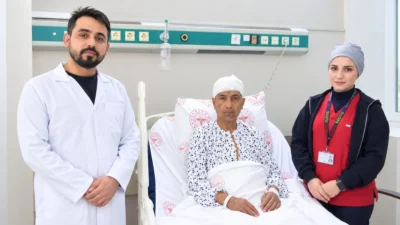 Şanlıurfa'da 60 yaşındaki hastanın kafatasında tespit edilen 10 santimetrelik kitle,