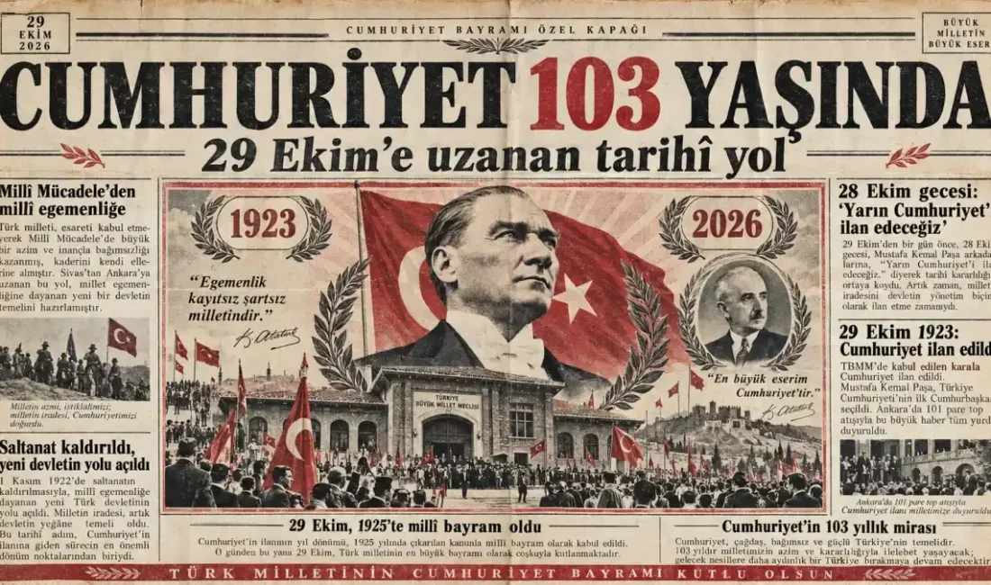 Türkiye Cumhuriyeti'nin 103. kuruluş yıl dönümü kutlanıyor. 29 Ekim 1923'te